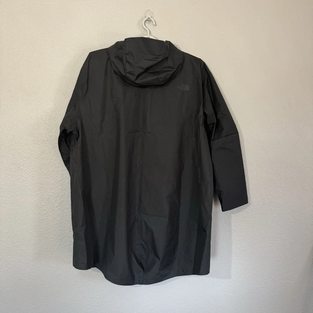 NWT North Face Men's XL Packable LT‎ Rain Parka Jacket Unisex Black Waterproof